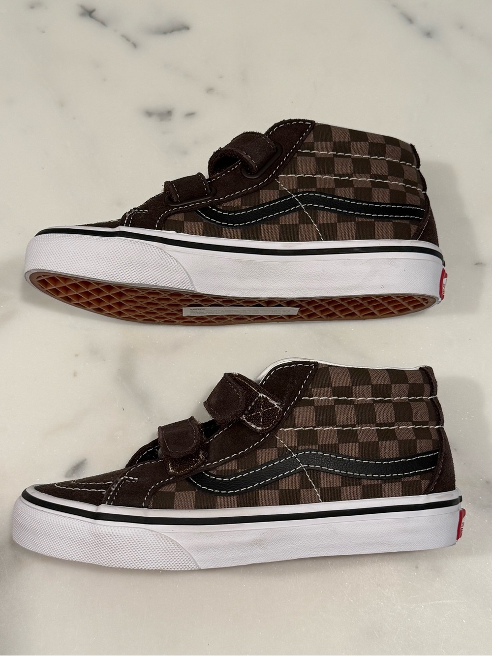 NEW Vans Checkered Sk8-Mid Sneaker
Tonal Brown - Boys 1.5